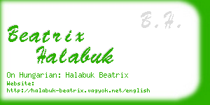 beatrix halabuk business card